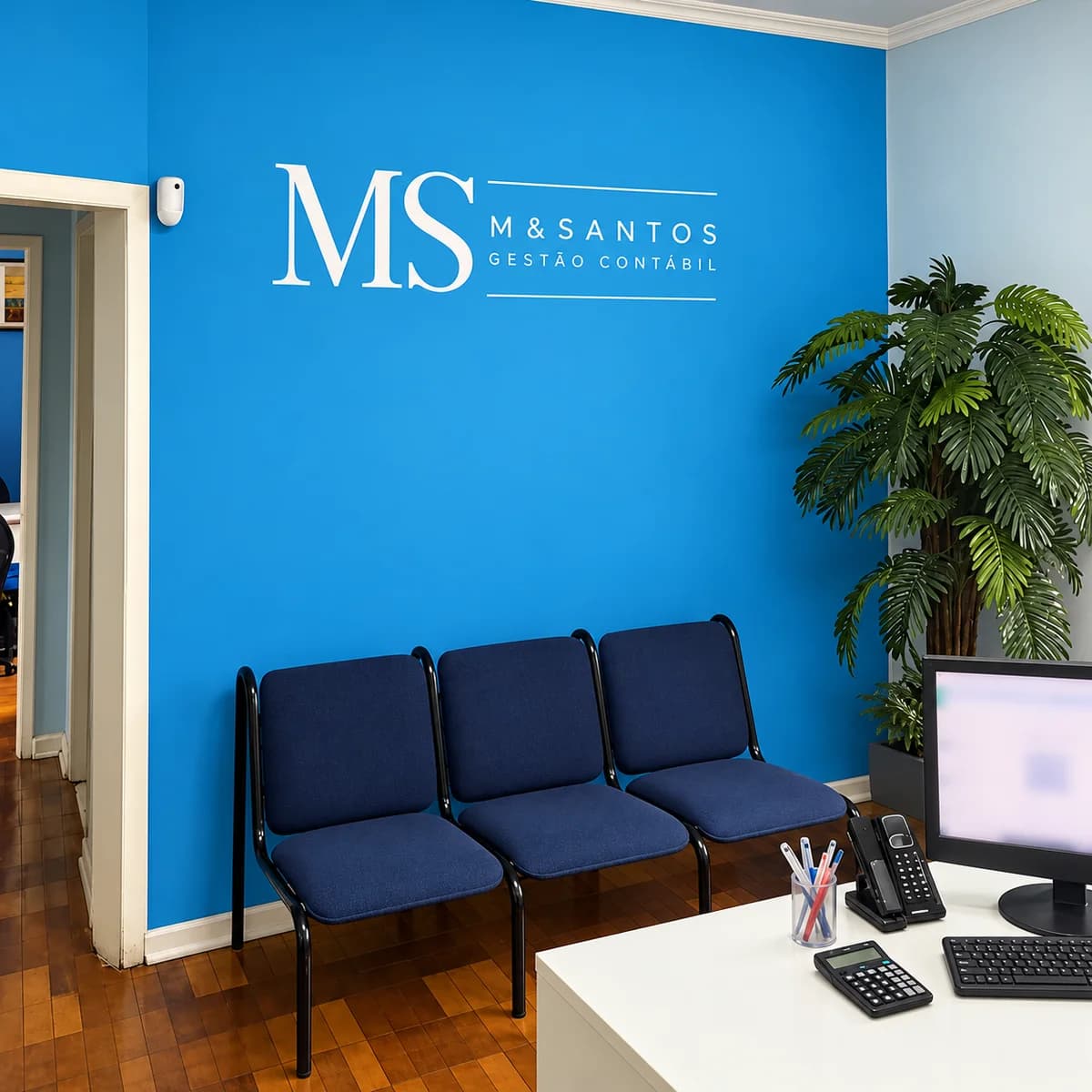 Ambiente de atendimento da M & Santos na Vila Remo, Zona Sul de São Paulo